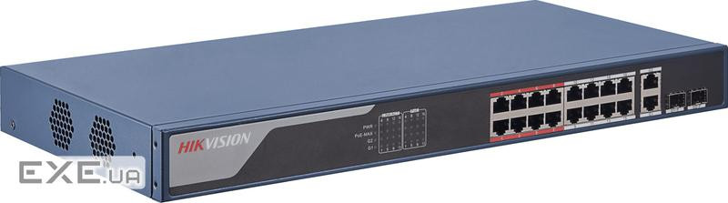 Hikvision Switch DS-3E1318P-EI Smart managed PoE Switch 16x100 PoE Port 2x2000 RJ45 Port Retail