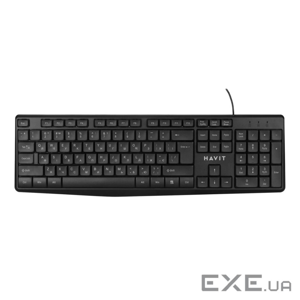 Клавіатура Havit KB206 USB UA Black (HV-KB206-BK)
