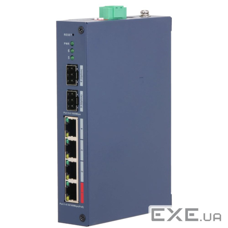 Коммутатор 6 портов управляемый Dahua DH-CHS4206-4ET-90 PoE