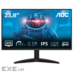 Монiтор TFT AOC 23.8" Q24B36X IPS QHD 300nit 144HzHDMI DP Black