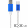 Дата кабель USB 2.0 AM to Type-C 1.0m 2A Cablexpert (CC-USB-CMLED-1M)