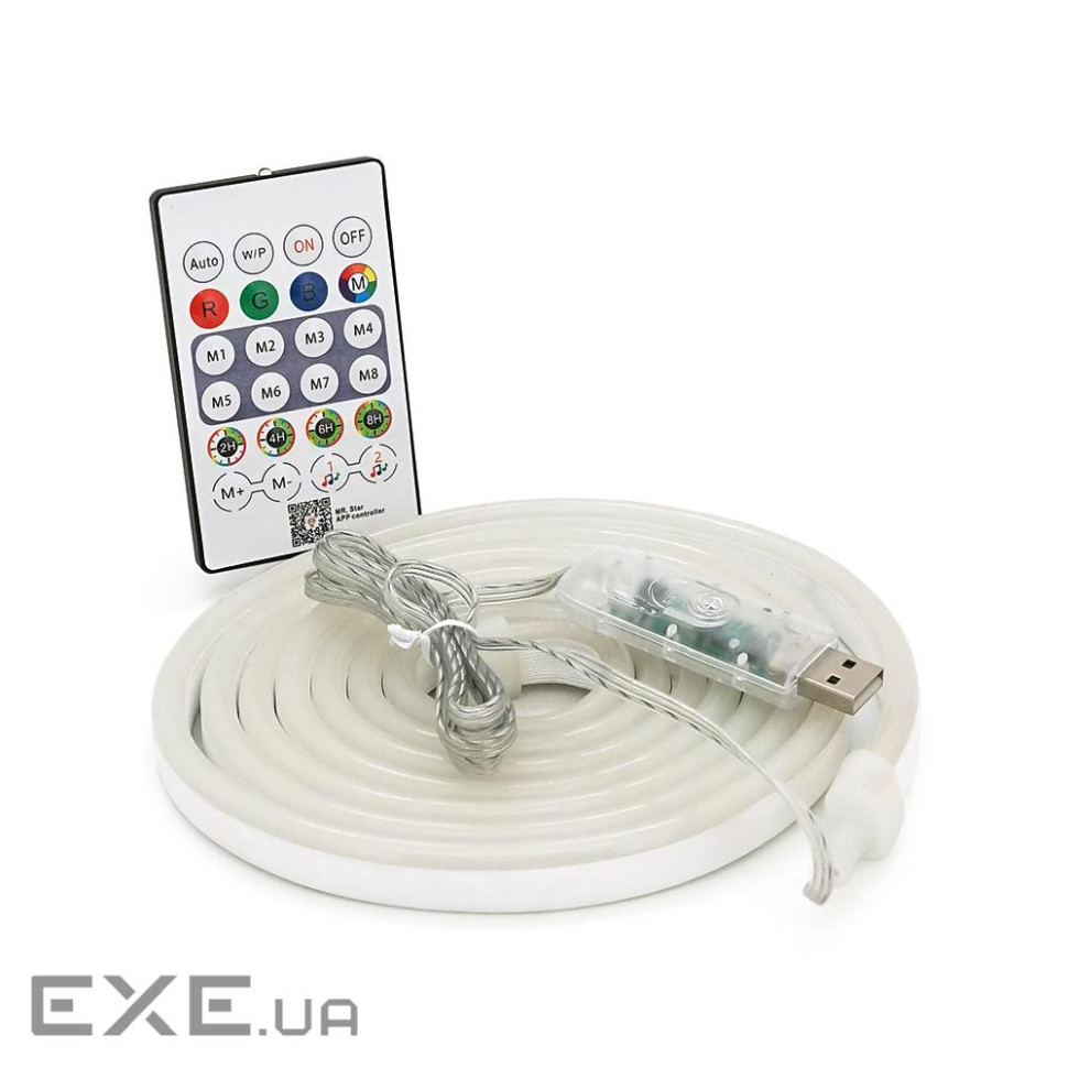 Світлодіодна стрічка Neon RGB 2 метри з Wi-Fi синхронізацією музики (YT43722)