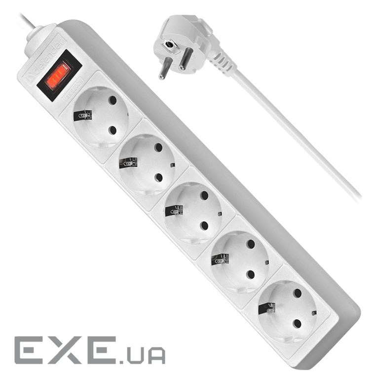 Мережевий фільтр-подовжувач Defender ES 1.8m 5 роз. White (99481)