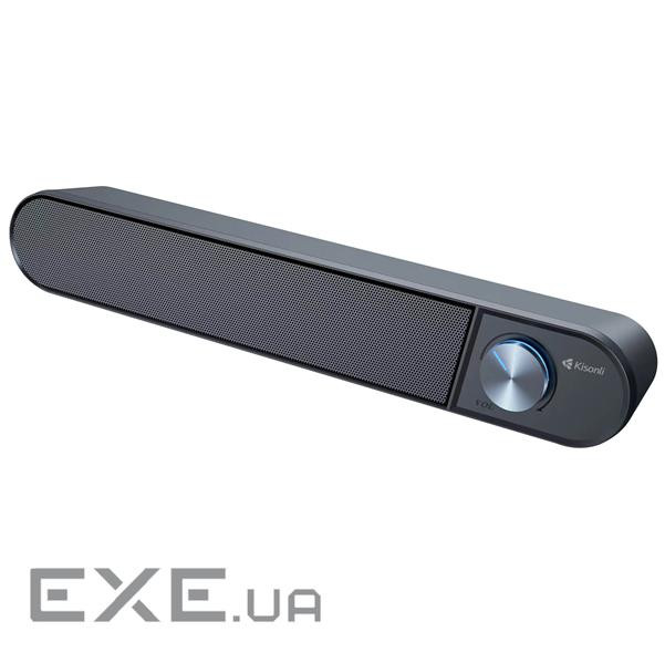 Колонки 2.0 Kisonli i-580, для ПК і ноутбука, USB + 3.5mm, 2x3W, 20Hz- 20KHz, Black, BOX, Q40