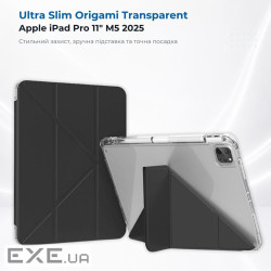 Чохол до планшета BeCover Ultra Slim Origami Transparent Apple iPad Pro 11" M5 2025 Black (715954)