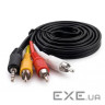 Кабель мультимедійний 3.5mm M to 3xRCA M 1.5m Extradigital (KBV1731)