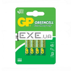 Батарейка Gp AAA R03 сольова * 4 (24G-U4 / 4891199000478) (24G-U4 / GP24G-2UE4)