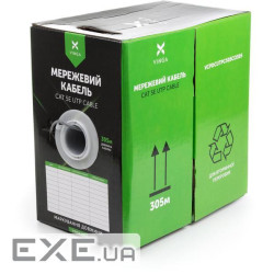 Кабель сетевой Vinga UTP 305м cat.5e Copper 4 pairs 0.5мм мідь (VCPDCUTPC505CO305) (VCPDCUTPC505CO305)