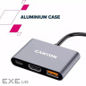 Концентратор Canyon hub DS-4 3in1 USB-C Grey (CNS-TDS4)