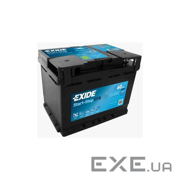 Акумулятор автомобільний EXIDE START-STOP EFB 60A (EL600)