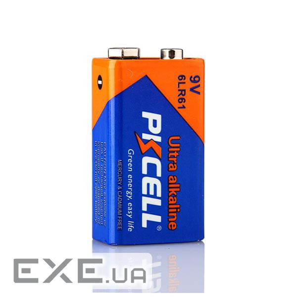 Батарейка лужна PKCELL 9V/6LR61, крона, 1 штука ціна за shrink, Q24 (9290)