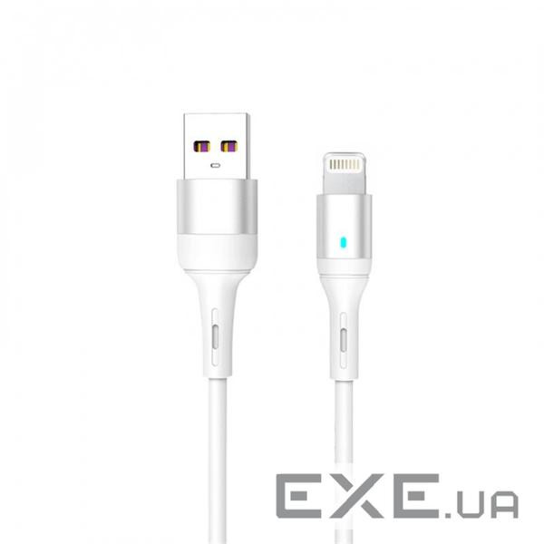 Кабель SkyDolphin S06L LED Smart Power USB - Lightning (M/M), 1 м , White (USB-000555)