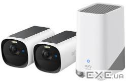 Комплект камер IP EUFY E40 - 2-Cam Kit + HB - 2K, NV, PV, AI (Білий) (E8144322)