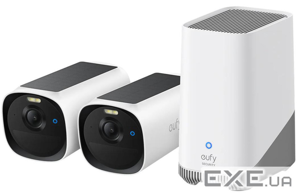 Комплект камер IP EUFY E40 - 2-Cam Kit + HB - 2K, NV, PV, AI (Білий) (E8144322)