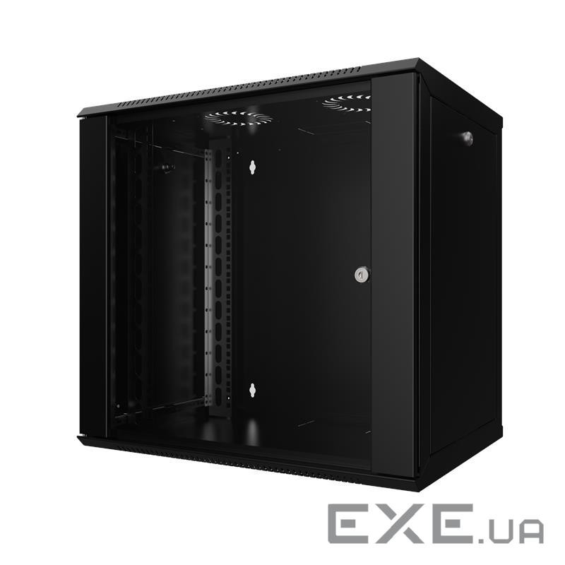 Шафа MIRSAN 19, 12U, WTC, 600x450 мм, максимально 80 кг, чорна (MR.WTC12U645DE.01)