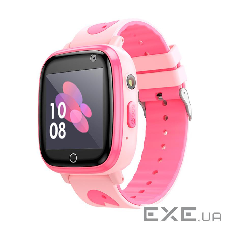 Дитячий смарт годинник Hoco Y100, функція дзвінка та камера, кнопка SOS, ліхтарик, Pink (Hoco Y100P)