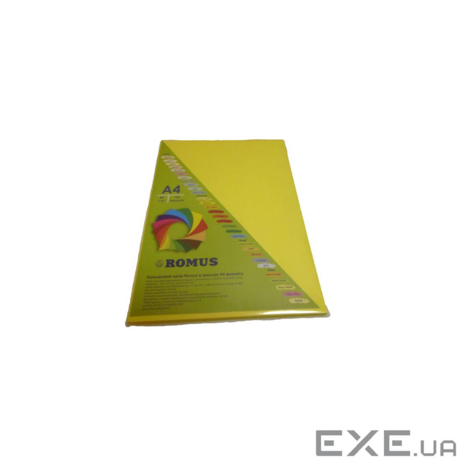 Папір Romus A4 160 г/м2 100sh Canary yellow (R50805)