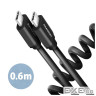 Кабель USB-C TO USB-C 0.6M 60W TWISTER BLK BUCM-CM10TB AXAGON