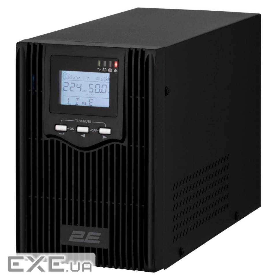 ДБЖ 2E PS2000L, 2000VA/1600W, на зовнішні АКБ 4*12В , 2xSchuko+1xC13 (2E-PS2000L)