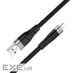 Дата кабель USB 2.0 AM to Lightning 1.0m 2.4A silicone X53 black HOCO (6931474738059)