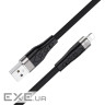 Дата кабель USB 2.0 AM to Lightning 1.0m 2.4A silicone X53 black HOCO (6931474738059)