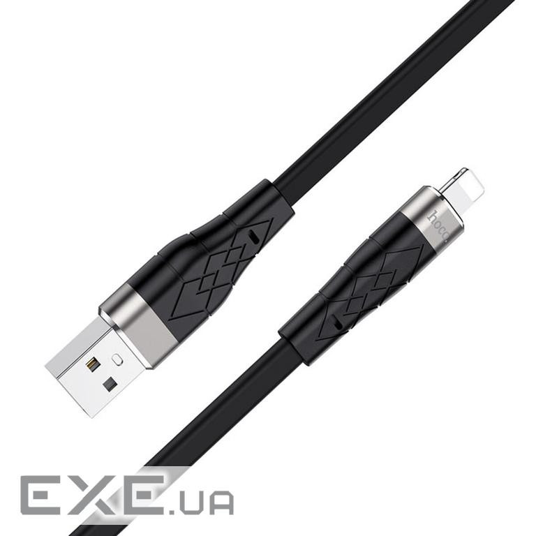 Дата кабель USB 2.0 AM to Lightning 1.0m 2.4A silicone X53 black HOCO (6931474738059)