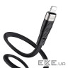 Дата кабель USB 2.0 AM to Lightning 1.0m 2.4A silicone X53 black HOCO (6931474738059)