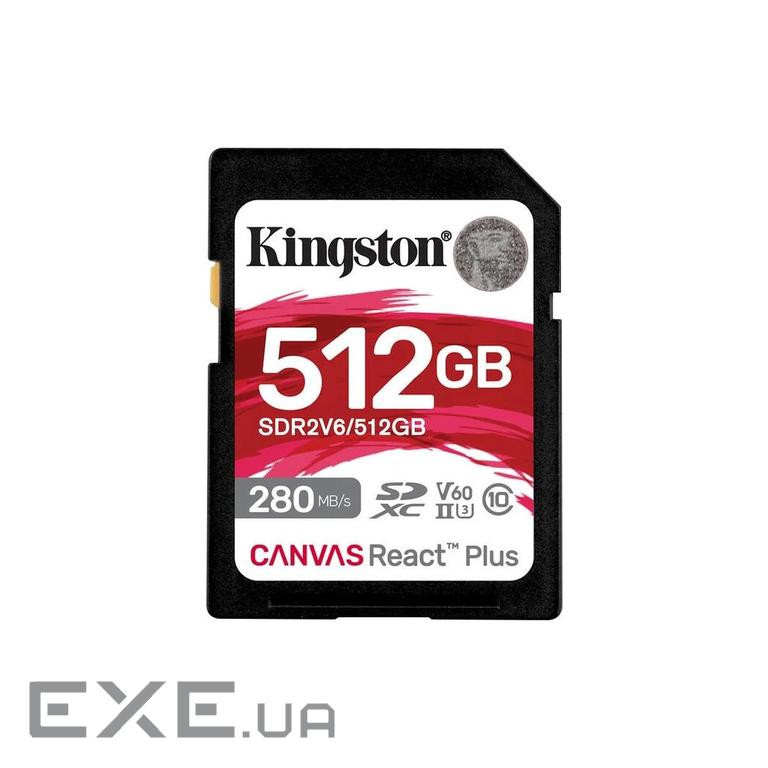 Карта пам'яті Kingston SD 512GB C10 UHS-II U3 R280/W150MB/s (SDR2V6/512GB)