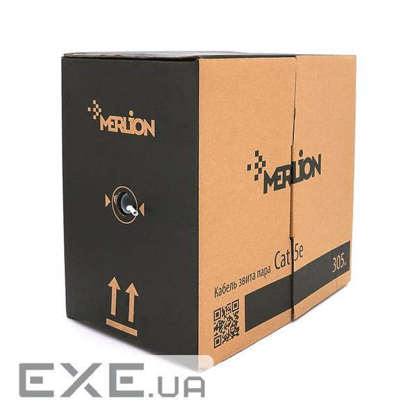 Кабель КВПЕ FTP (4*2*0.51) 4p 24 AWG, Merlion, (CCA), екран для внутр. робіт, 30 (KVPFMLCCA4051305W) , 30 (KVPFMLCCA4051