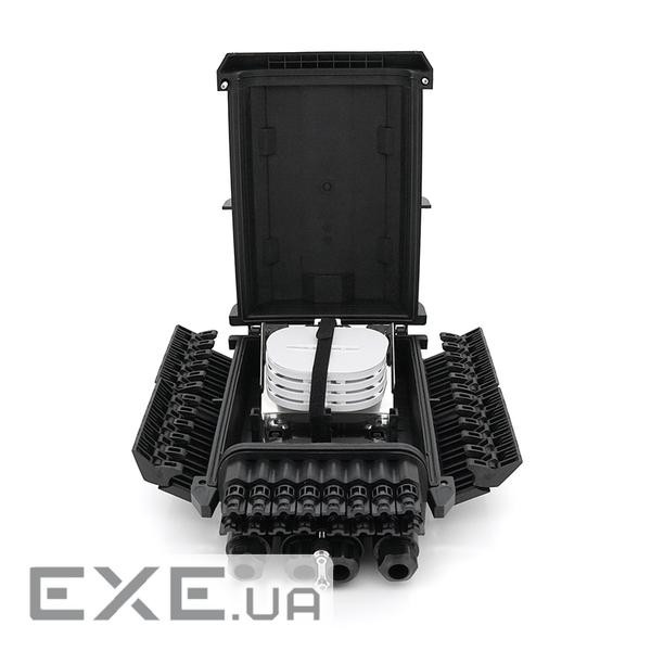 Муфта оптична Merlion ML-OP-F203, герметична, 4 введення, до 4-х касет, до 96 зварок у дві кулі, мат