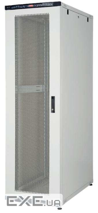 Шафа підлогова 19" 42U 600x1000мм, перфоровані двері, LCD-термометр, сіра (RA (LN-CS42U6010-LG)
