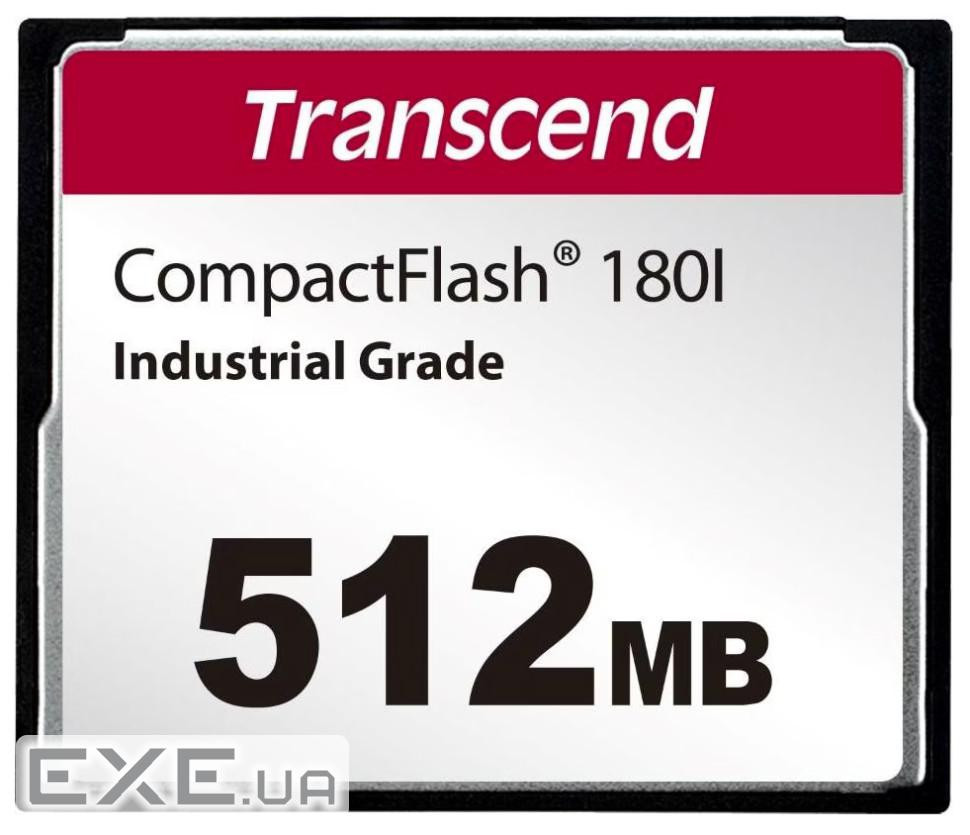 TS512MCF180I - Transcend 512MB, CF Card, SLC mode WD-15, Wide Temp