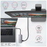 Концентратор AXAGON USB-C to 2xUSB-A + HDMI + RJ45 + SATA M.2 + PD 100W 0.18m grey (HMC-6M2)