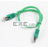 Патч-корд 0.25м Cablexpert SFTP, Зелений, 0.25 м, 6 cat. (PP6A-LSZHCU-G-0.25M)