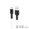Кабель BOROFONE BX31 USB to Type-C 3A, 1m, silicone, TPE connectors, White (BX31CW)