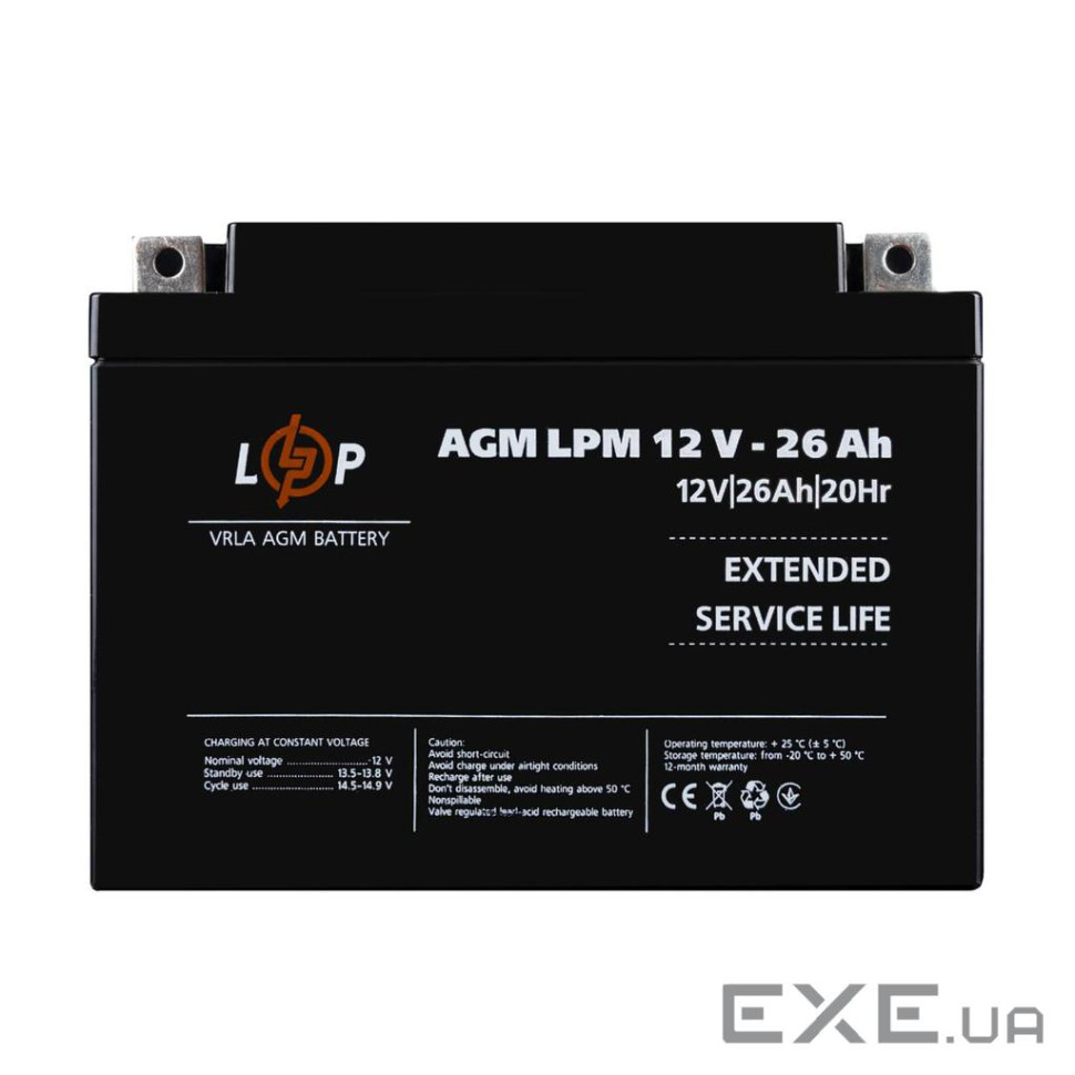 Аккумулятор AGM LPM 12V - 26 Ah (42190)
