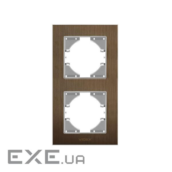 Рамка Videx BINERA шоколадний алюміній 2 пости (VF-BNFRA2V-CH)
