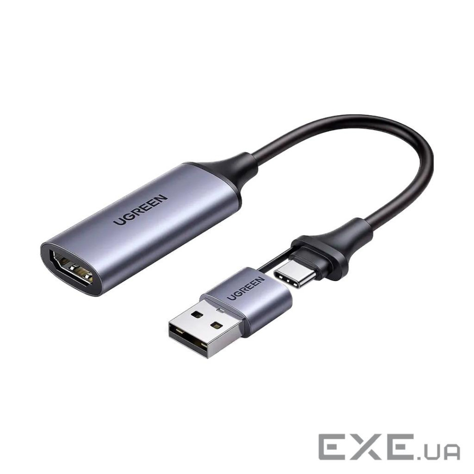 Перехідник USB/USB-C to HDMI 4K/60Hz Ugreen (40189)