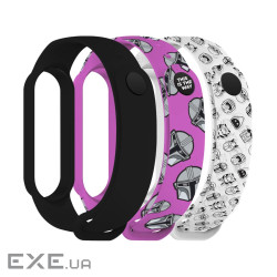 Ремінець до фітнес браслета Armorstandart комплект 3шт Xiaomi Mi Band 7/6/5 This-is-the-W (ARM77046)
