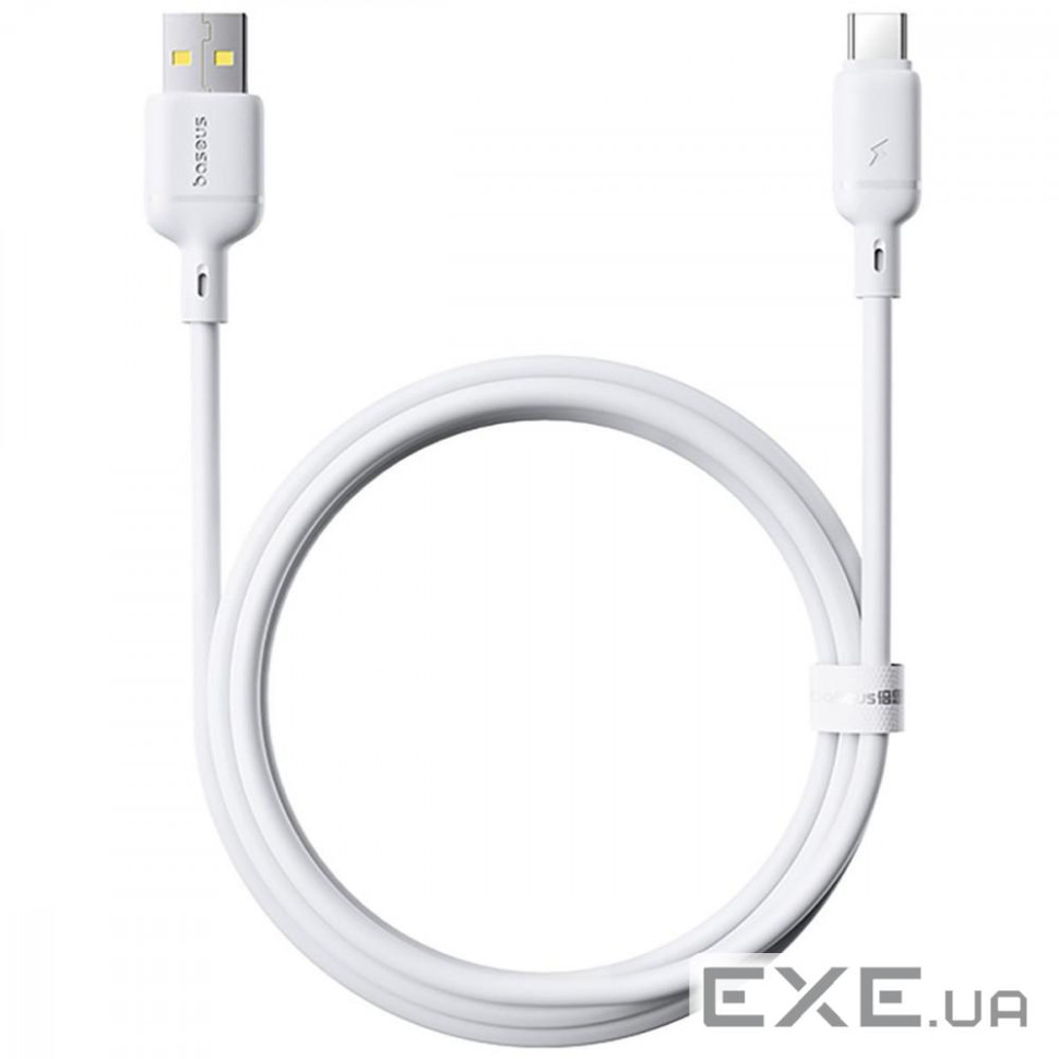 Кабель Baseus Silky Series Fast Charging Type-C 3A (1m) white (P10377703213-02)
