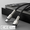 Кабель Baseus Cafule metal Type-C to Lightning PD 20W 0.25M Чорний (CATLJK-01) (CATLJK-01 0,25м) )