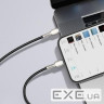 Кабель Baseus Cafule metal Type-C to Lightning PD 20W 0.25M Чорний (CATLJK-01) (CATLJK-01 0,25м) )