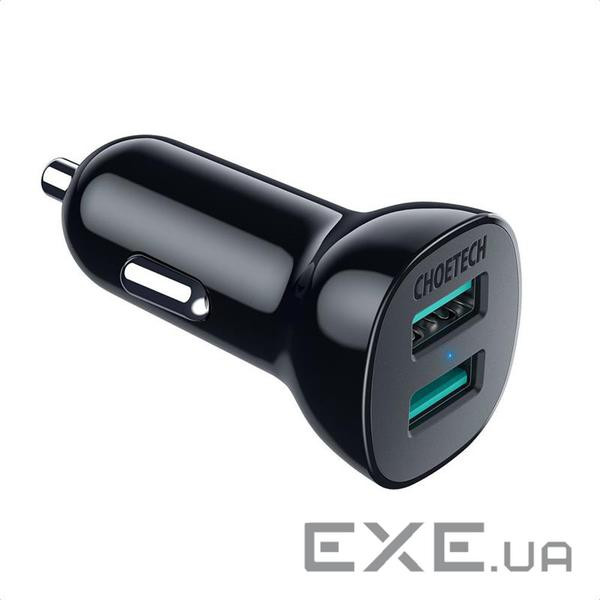 Автомобільний зарядний пристрій Choetech C0051 36W QC3.0 (2USBx2.4A) (C0051-V5)