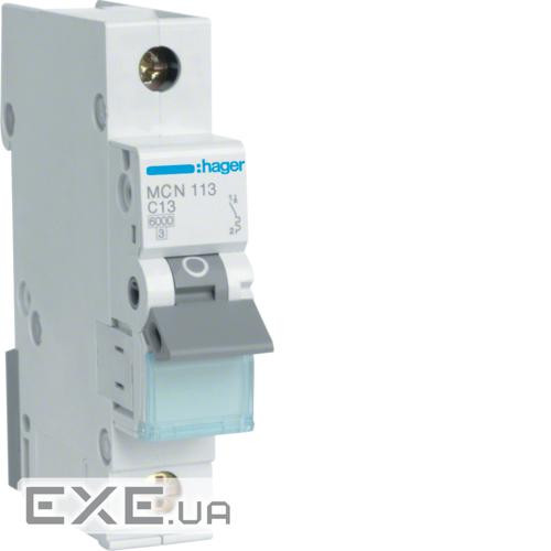 Автоматичний вимикач 1P 6kA C-13A 1M (MCN113)