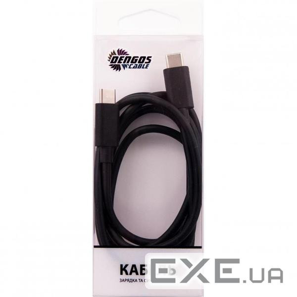 Дата кабель USB 2.0 AM to USB-C 1.0m black Dengos (PLS-TC-BLACK)