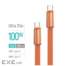 Дата кабель USB-C to USB-C 1.0m 5A 100W ultra-thin orange ColorWay (CW-CBPDCC100-OR)