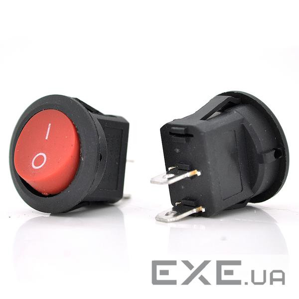 Перемикач ON-OFF KCD1-201, 250VAC/6A, 2 контакти , Red, Q200 (KCD1-201 Red)