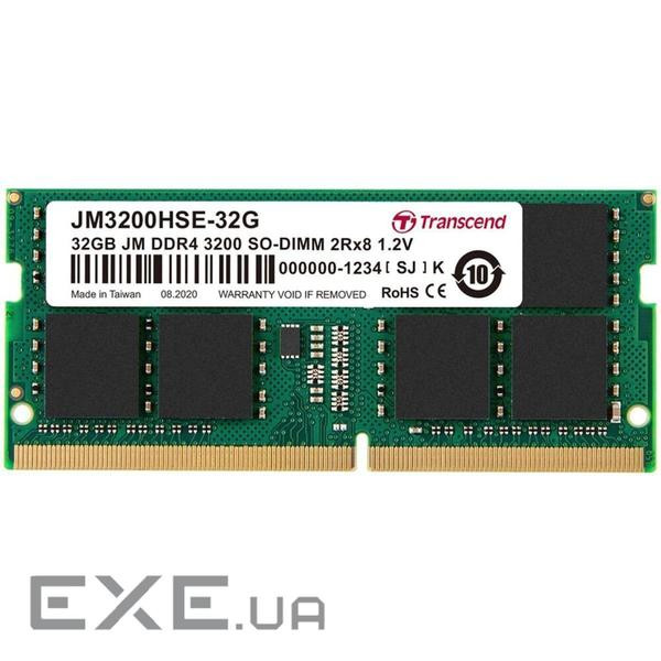 Оперативна пам'ять Transcend DDR4 32GB/3200MHz. CL22 (JM3200HSE-32G)
