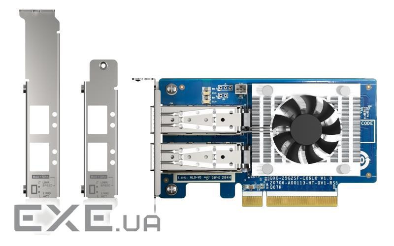 QNAP LAN Card 2x 25GbE SFP28 PCIe Gen4 x8 ErwKarte (QXG-25G2SF-CX6)