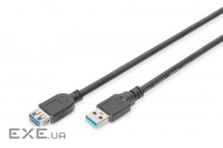 Кабель ASSMANN USB 3.0 (AM/AF) 3.0m, black (AK-300203-030-S)